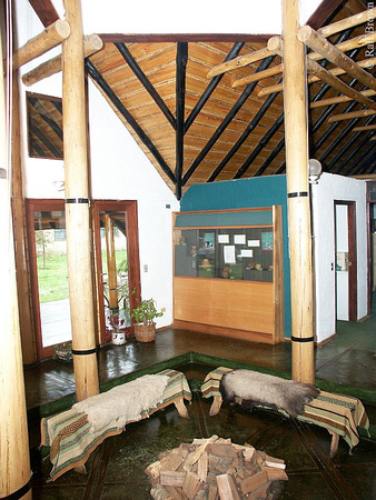 The IEI building is constructed in a traditional Mapuche design