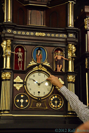 Demonstrating the clock's features