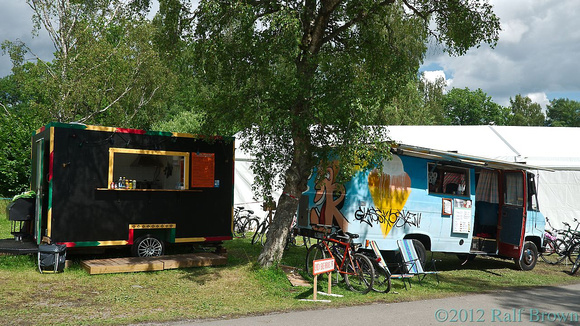 Food trucks outside Folkets Hus