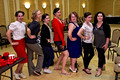 Models for the vintage hairstyling class just before the evening dance.