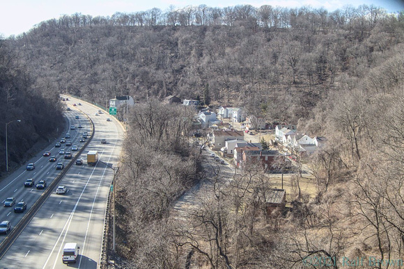 View into Four Mile Run from the Greenfield Bridge
