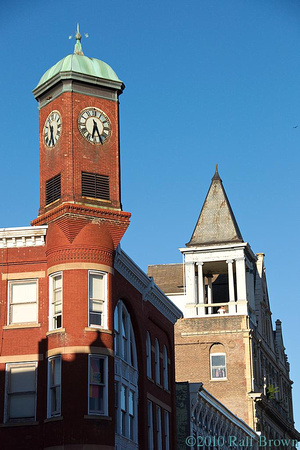Clock tower and Masonic temple