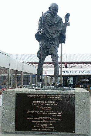 Statue of Mohandas (Mahatma) Gandhi
